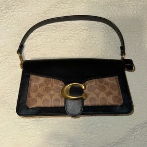 Coach Tabby Shoulder Bag 26 in Black and Signature Canvas